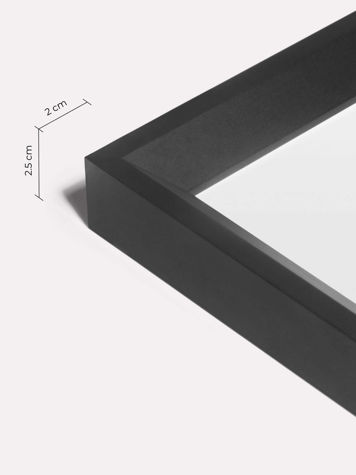 Bevelled Frame, Black, 50x70 cm - Close-up view