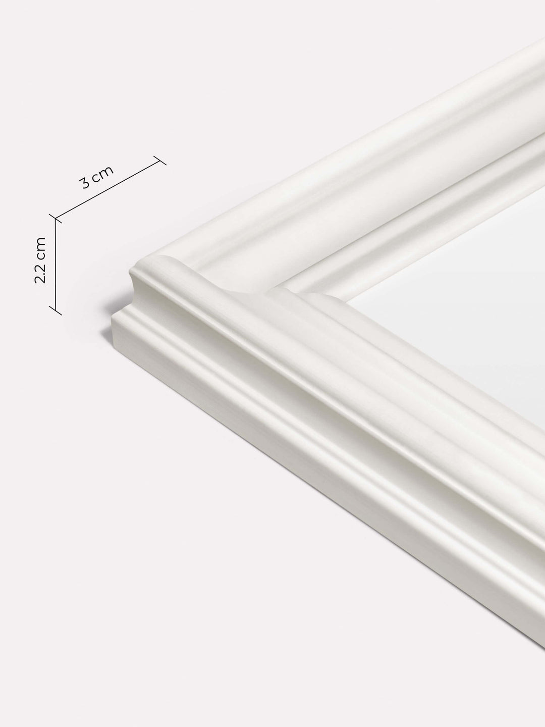 Decorative Frame, White, A3 - Close-up view