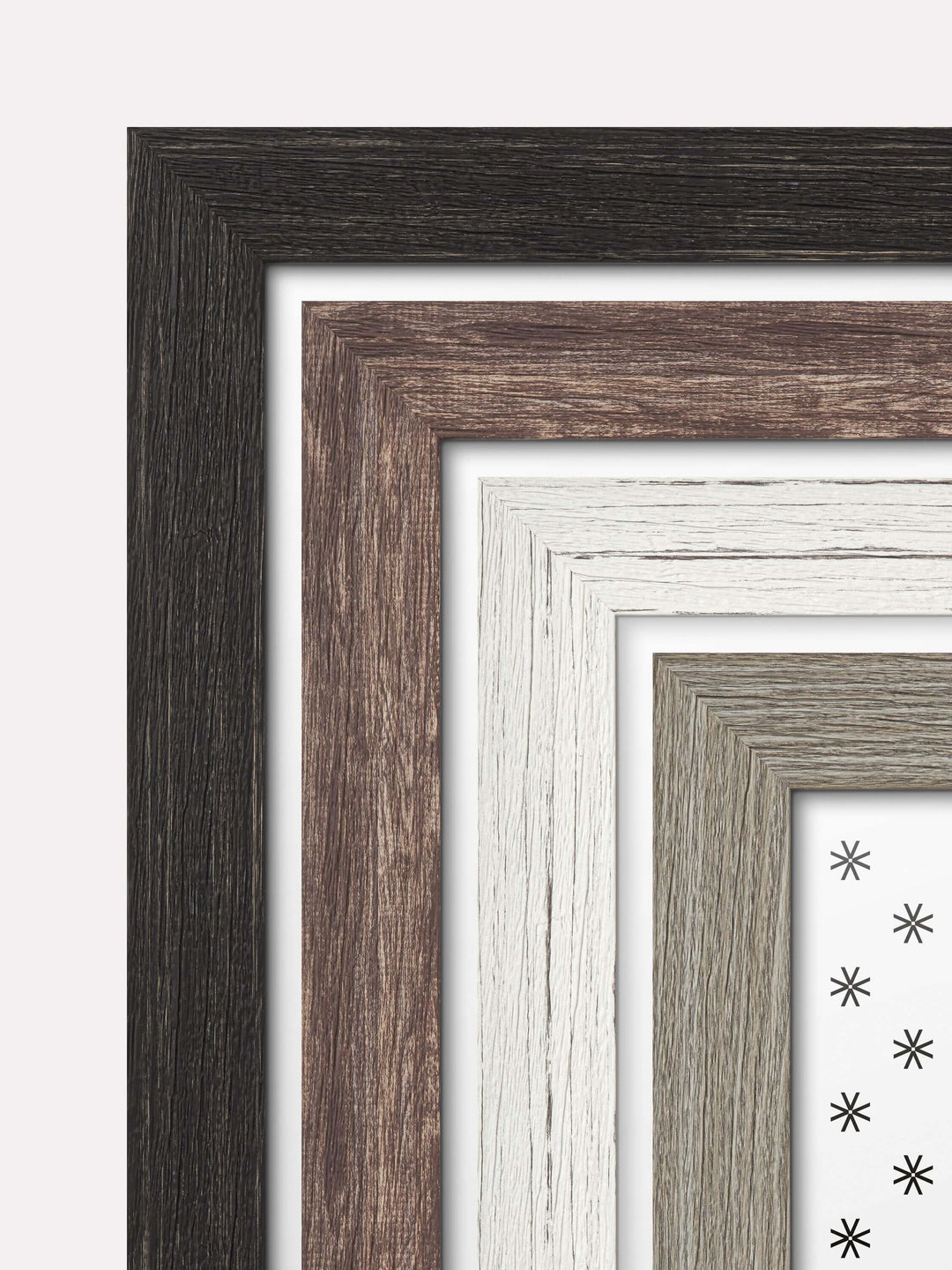 Rustic frames in multiple colours