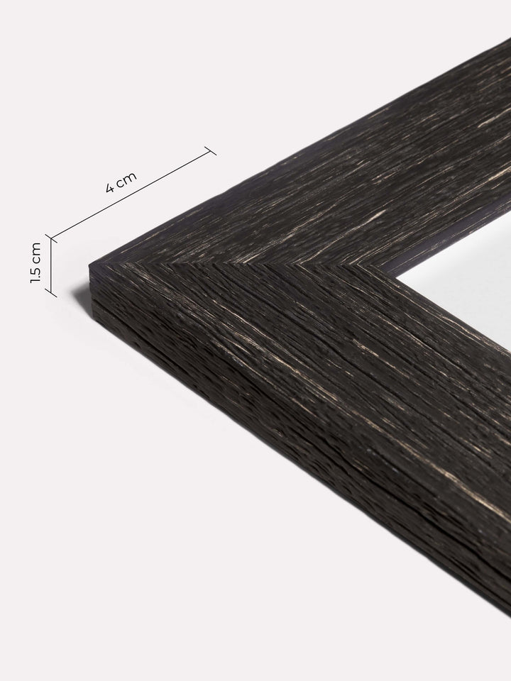 Rustic Frame, Black, 70x100 cm - Close-up view